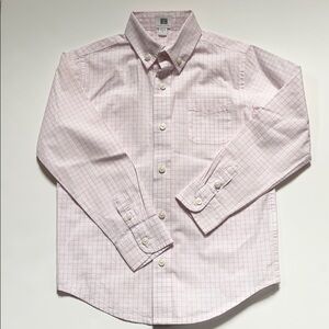 Janie and Jack Special Occasions Pink Checkered Button Down Dress Shirt Boys 5